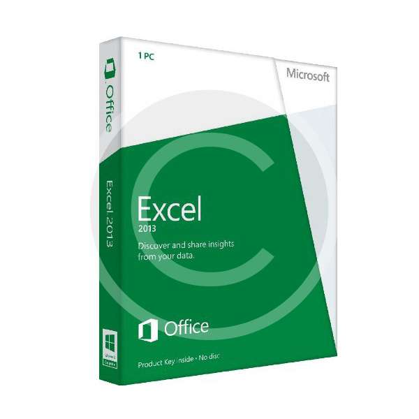 Microsoft Excel 2013 Key Card
